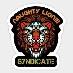 Naughty lion syndicate Sticker